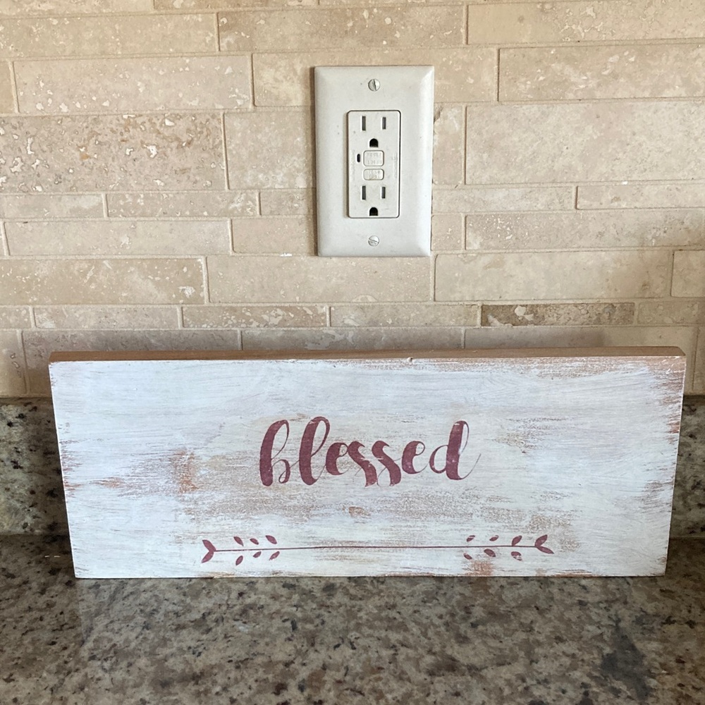 Reversible blessed/it is well with my soul, Christian wood sign, Christian decor